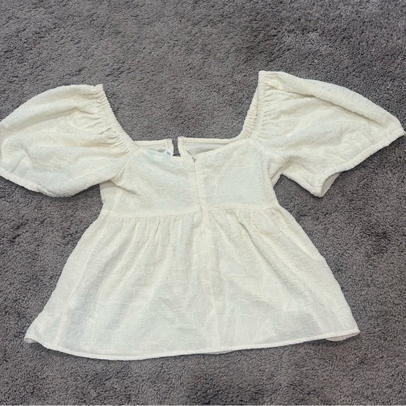 Future Collective Top Blouse Women’s XXS Puff Sleeve - Picture 5 of 5
